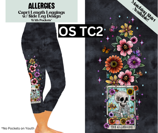 Allergies Capri Leggings w/ Side Leg Designs