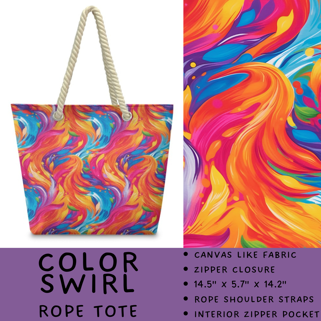 Batch #447 - The Rope Tote - Closes 11/13 - ETA late Dec - Color Swirl Rope Tote