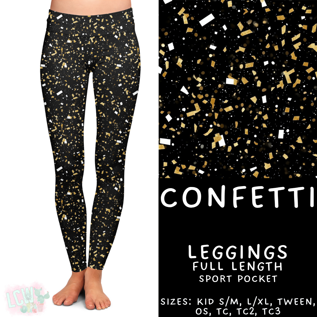 Batch #446 - New Year's Eve 2 - Closes 11/5 - ETA mid Dec - Confetti Full Length Leggings