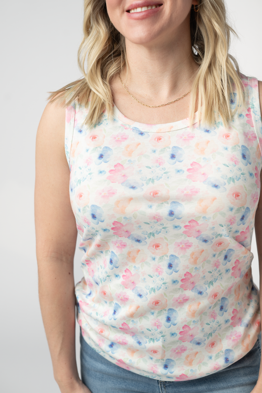 IN STOCK Ava Tank - Petal Gardens FINAL SALE