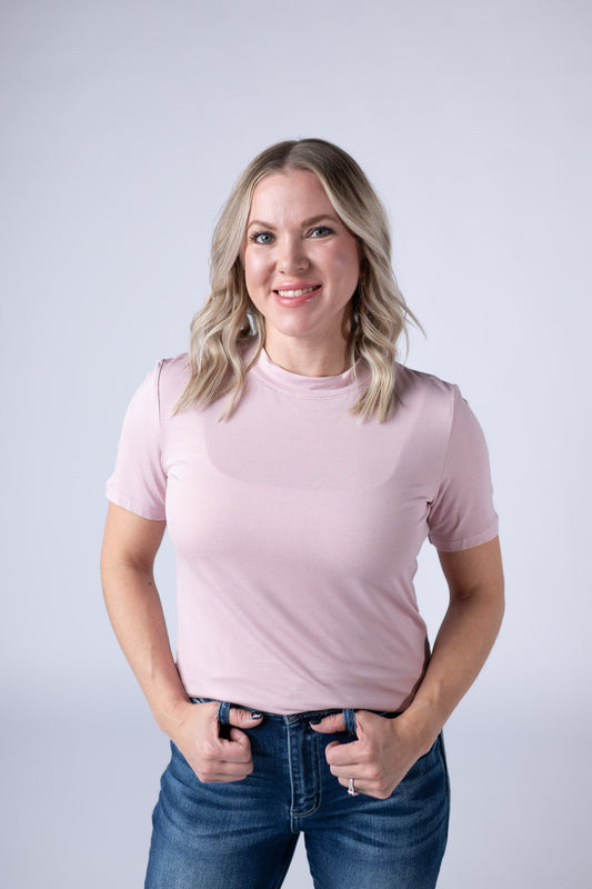 IN STOCK Blair Short Sleeve Top - Blush FINAL SALE