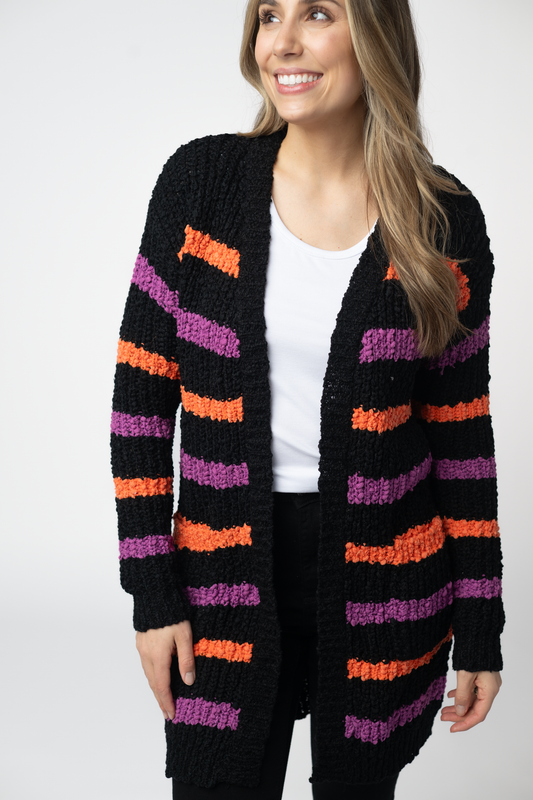 IN STOCK Halloween Striped Cardigan FINAL SALE