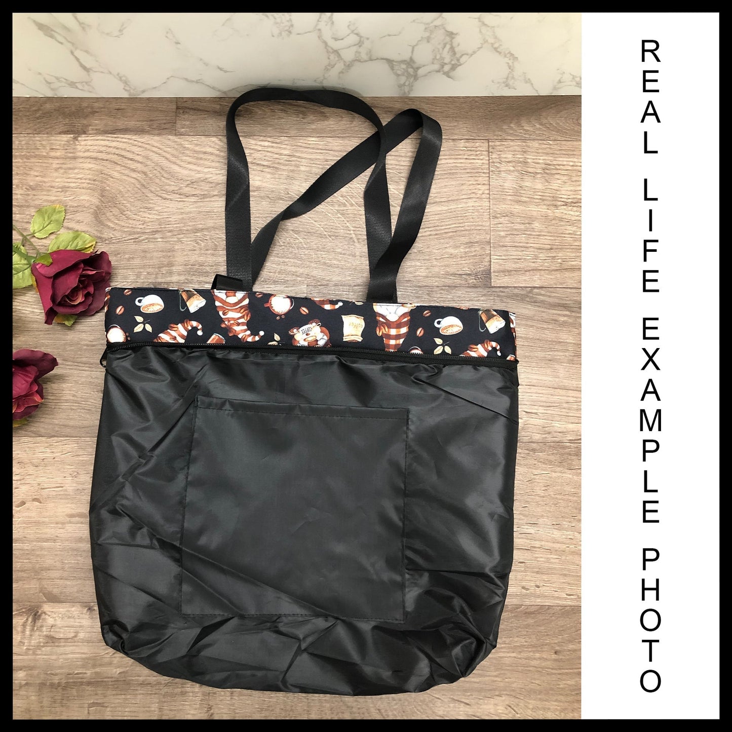 RTS - Floral Dragon Tote Bag