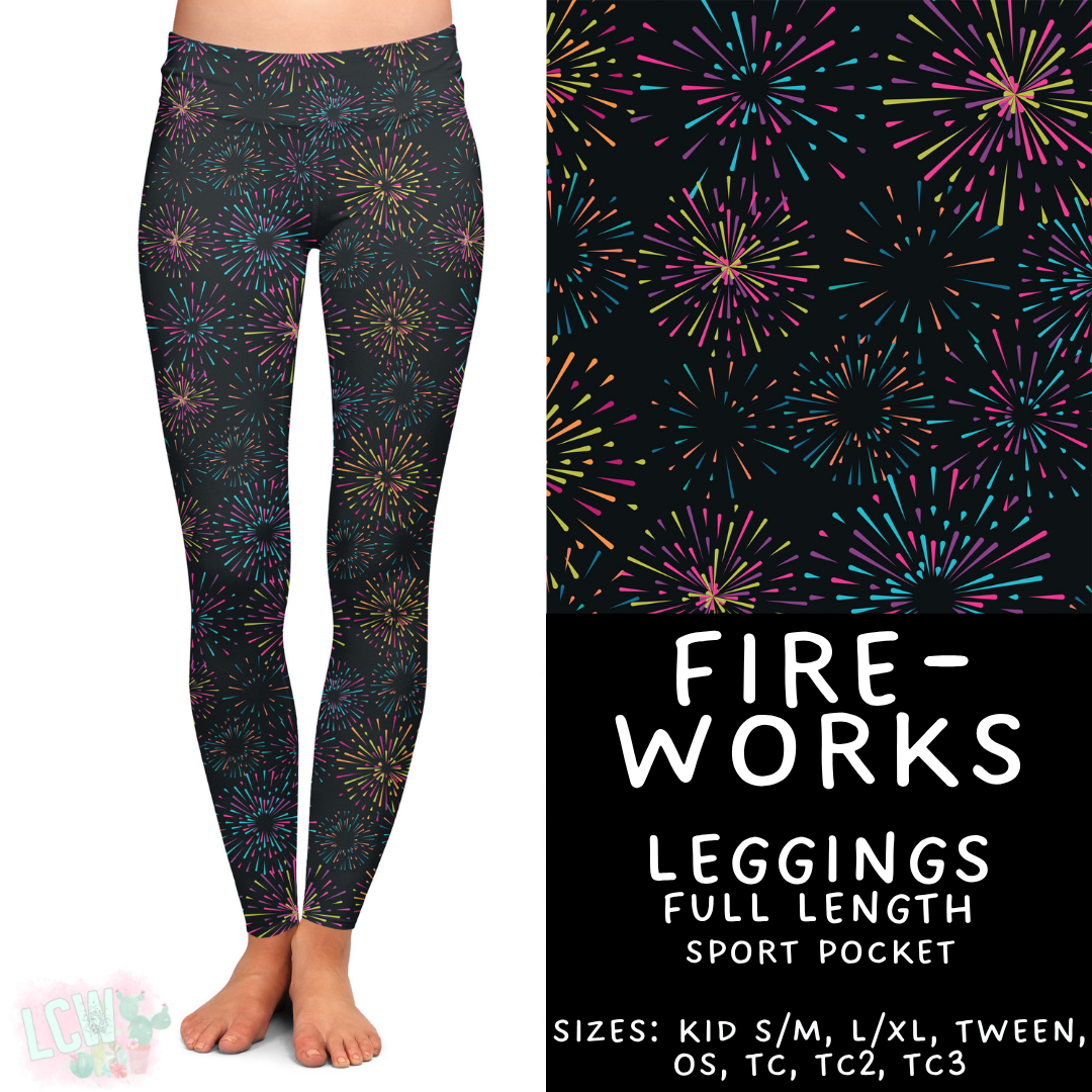Batch #446 - New Year's Eve 2 - Closes 11/5 - ETA mid Dec - Fireworks Full Length Leggings