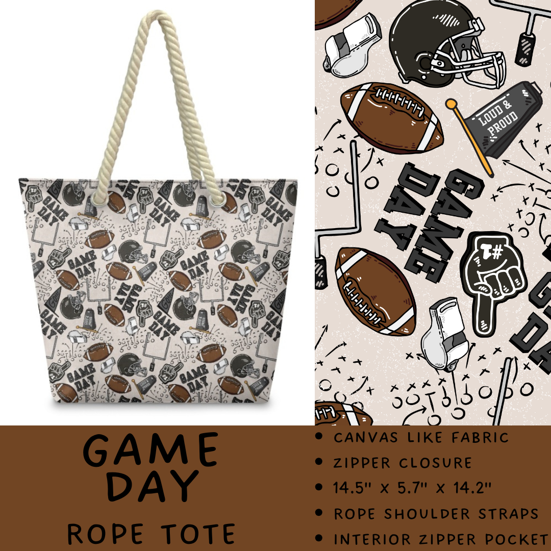 Batch #447 - The Rope Tote - Closes 11/13 - ETA late Dec - Game Day Rope Tote