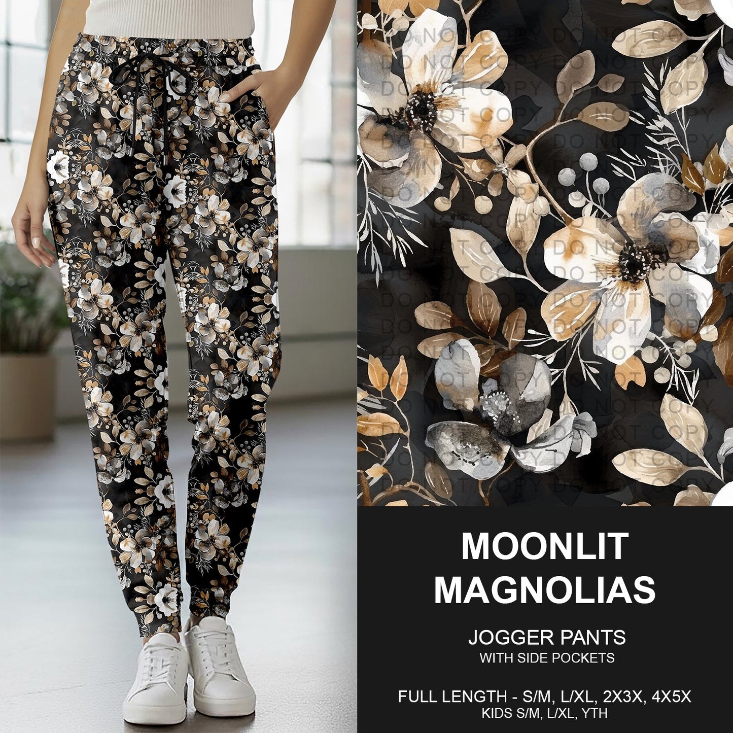 B260 - Preorder Moonlit Magnolias Joggers (Closes 11/09. ETA mid Jan.)
