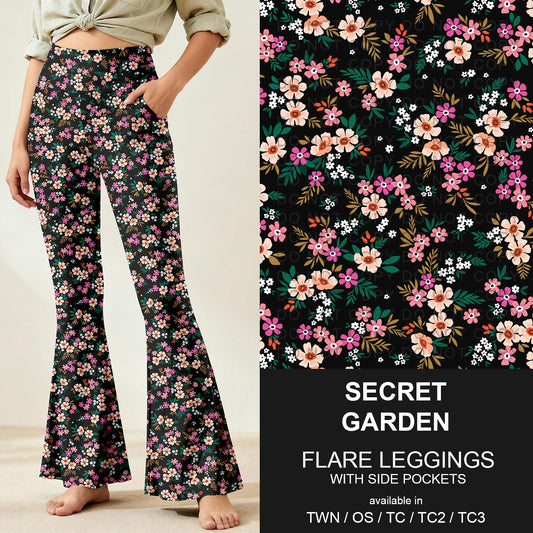 B259 - Preorder Secret Garden Flare Leggings (Closes 11/07. ETA: mid Jan.)