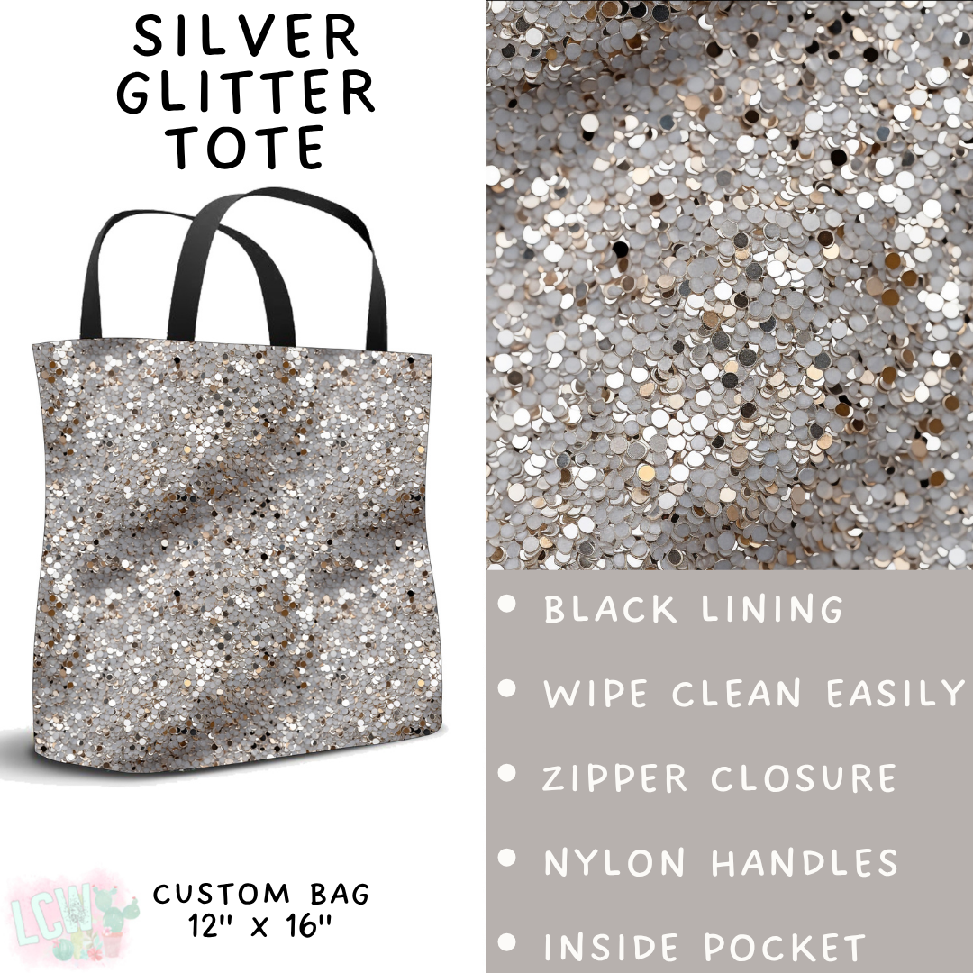 Batch #446 - New Year's Eve 2 - Closes 11/5 - ETA mid Dec - Silver Glitter Tote