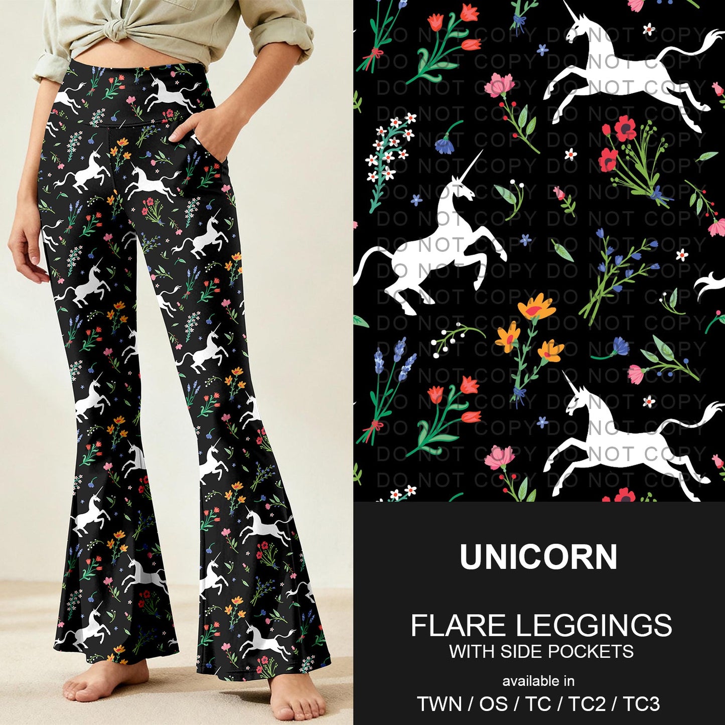B259 - Preorder Unicorn Flare Leggings (Closes 11/07. ETA: mid Jan.)
