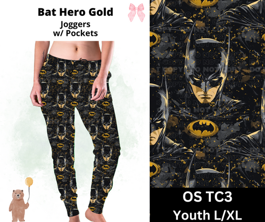 Bat Hero Gold Joggers