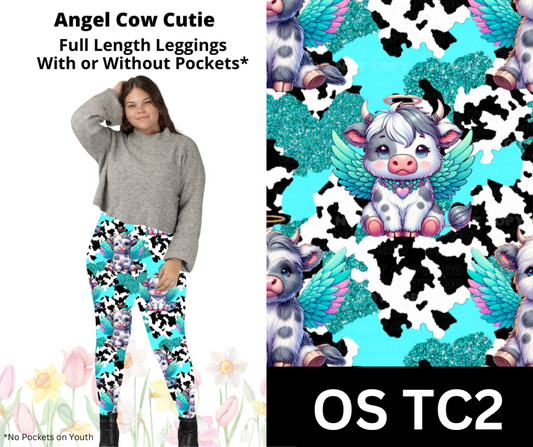 Angel Cow Cutie Full Length Leggings w/ Pockets