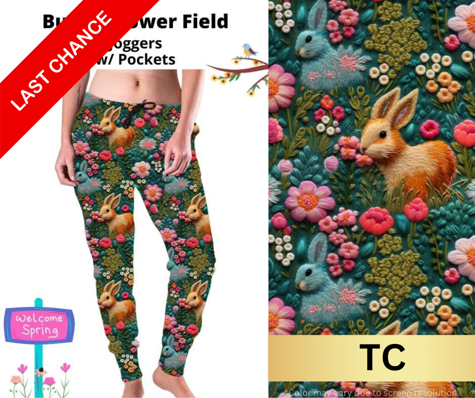 Bunny Flower Field Joggers