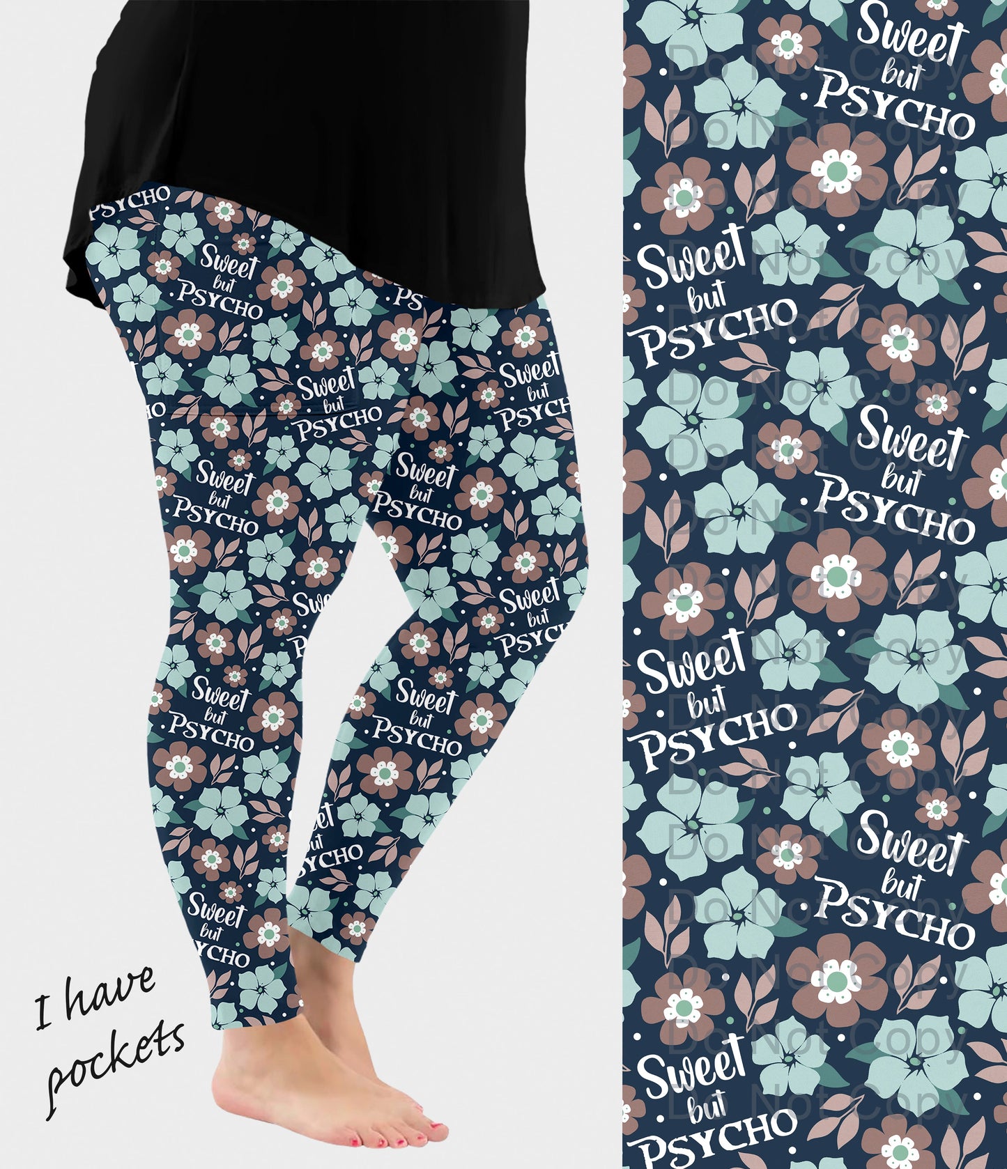 RTS - Sweet But Psycho Leggings w/ Pockets