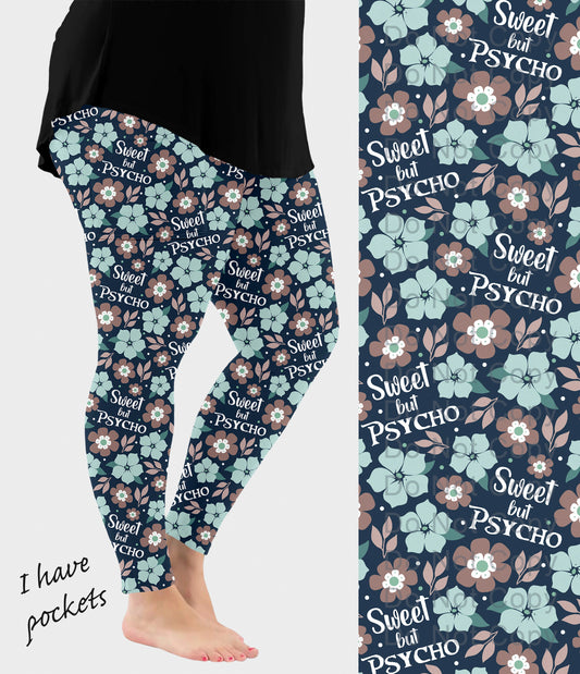 RTS - Sweet But Psycho Leggings w/ Pockets