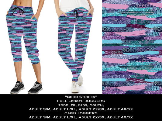 Boho Stripes - Full & Capri Joggers