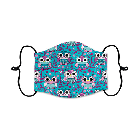 Aqua Owls - Face Mask