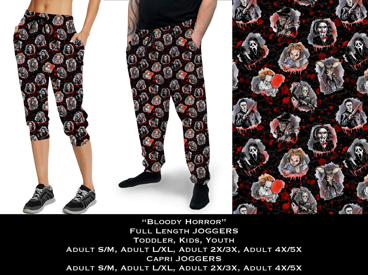 Bloody Horror Full & Capri Joggers
