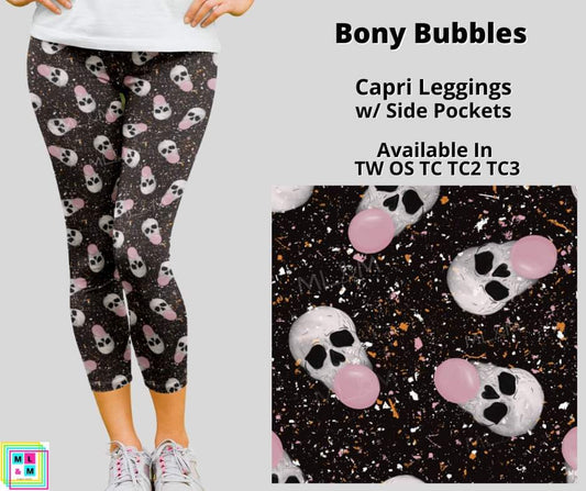 Bony Bubbles Capri Leggings w/ Pockets