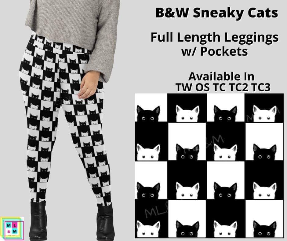 B&W Sneaky Cat Full Length w/ Pockets