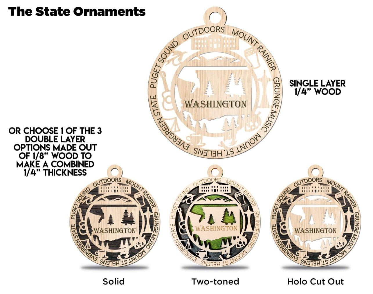 Alaska State Ornament - Made to Order