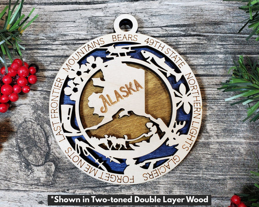Alaska State Ornament - Made to Order