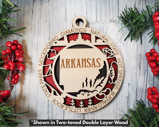 Arkansas State Ornament - Made to Order