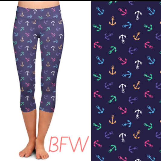 Anchors Away capri with pockets