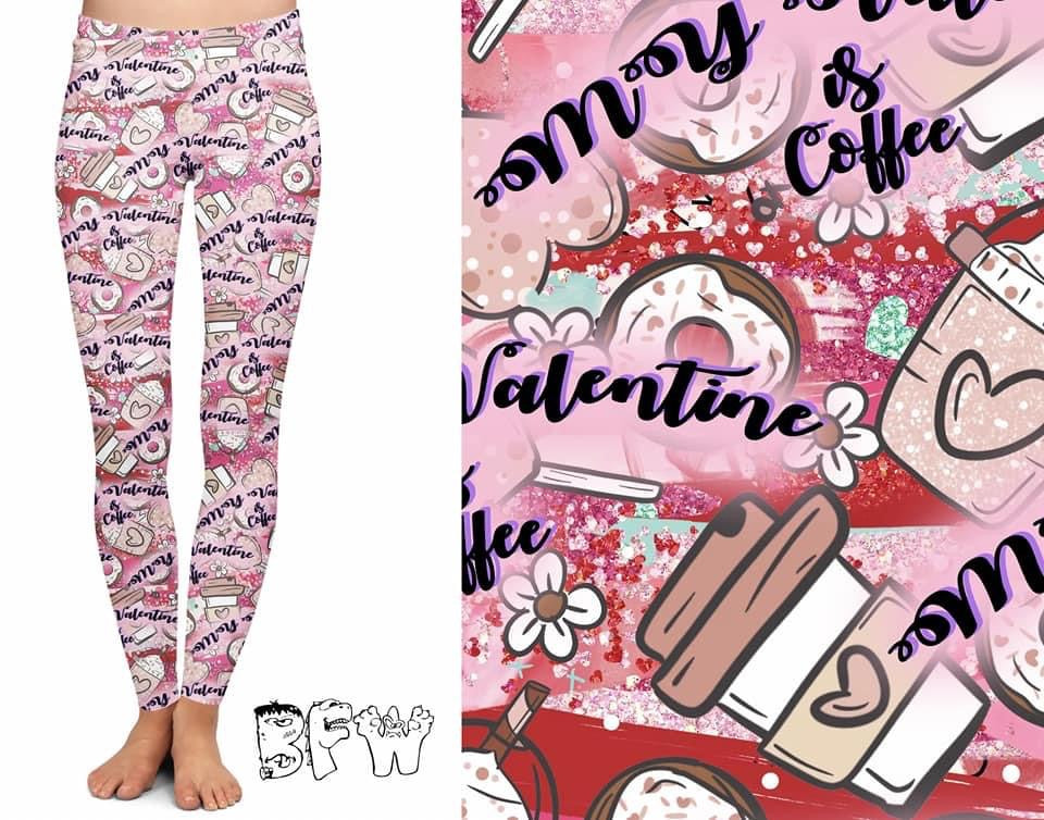 “Coffee is my Valentine” Leggings, Lounge Pants and Joggers order
