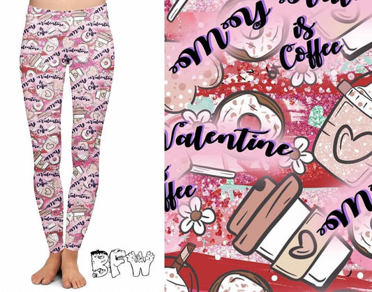 “Coffee is my Valentine” Leggings, Lounge Pants and Joggers order