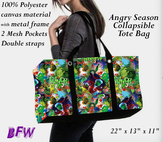 Angry season large tote and 2 inside mesh pockets