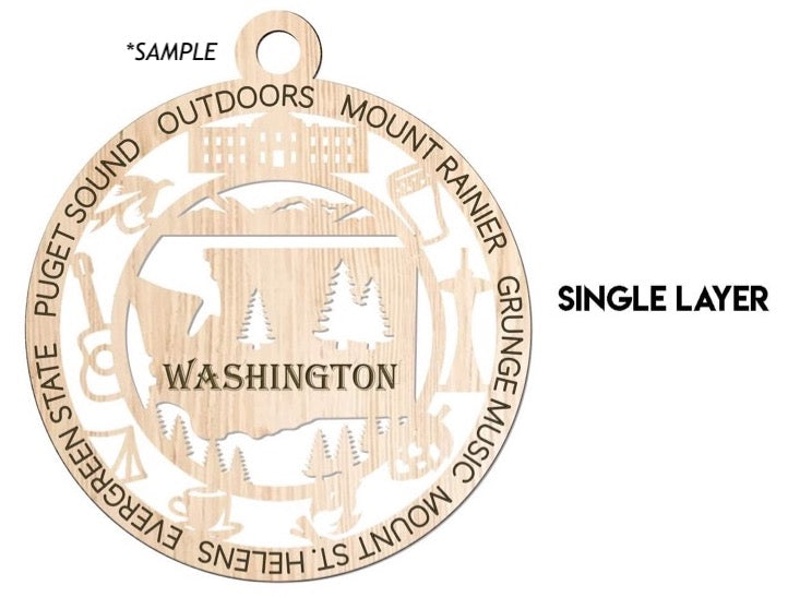 Alaska State Ornament - Made to Order