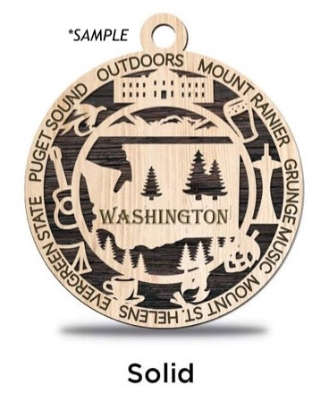 Alaska State Ornament - Made to Order
