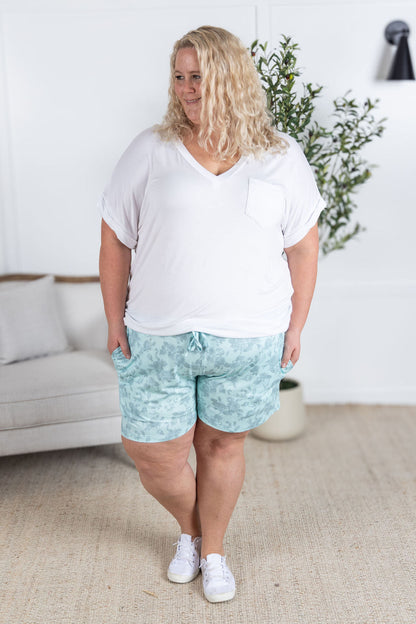 IN STOCK Jamie Shorts - Vintage Mint Floral FINAL SALE