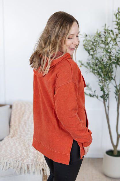 IN STOCK Vintage Wash Hoodie - Rust FINAL SALE