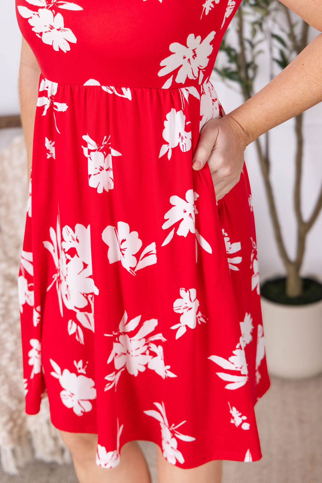 IN STOCK Kelsey Tank Dress - Red Floral FINAL SALE