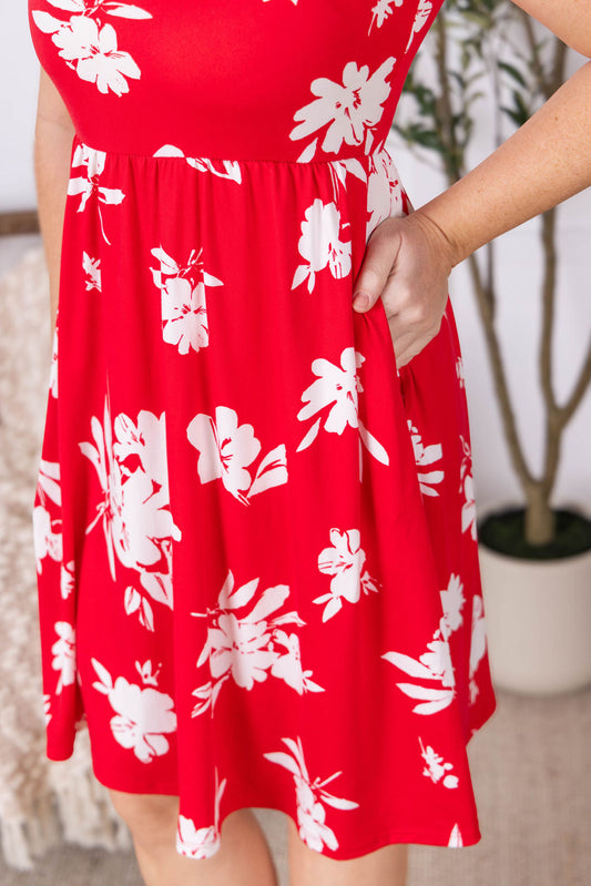 IN STOCK Kelsey Tank Dress - Red Floral FINAL SALE