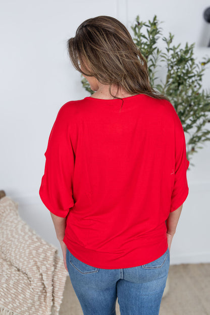 IN STOCK Darcy Dolman Top - Red