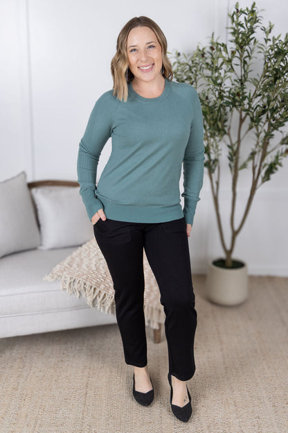 IN STOCK Ella Long Sleeve Top - Sage