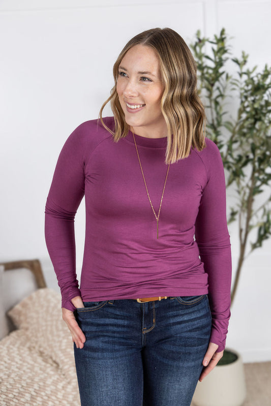 IN STOCK Blair Long Sleeve Top - Mulberry