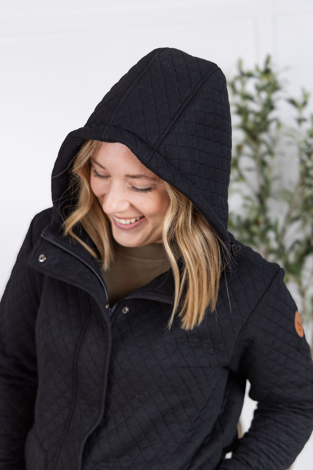 IN STOCK Kyla Zipper Snap Jacket - Black