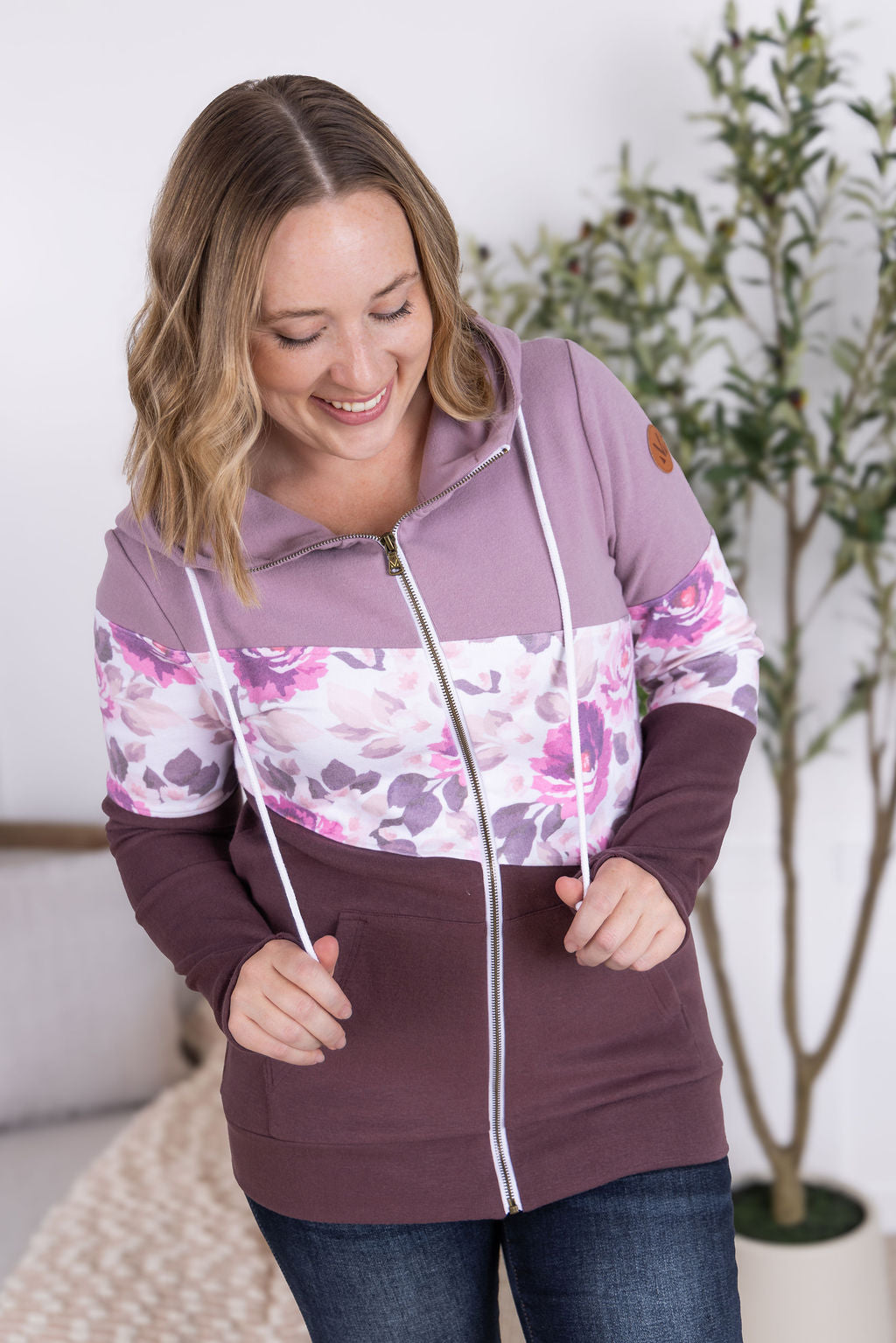 IN STOCK Colorblock Fullzip - Purple, Autumn Blossom, and Plum