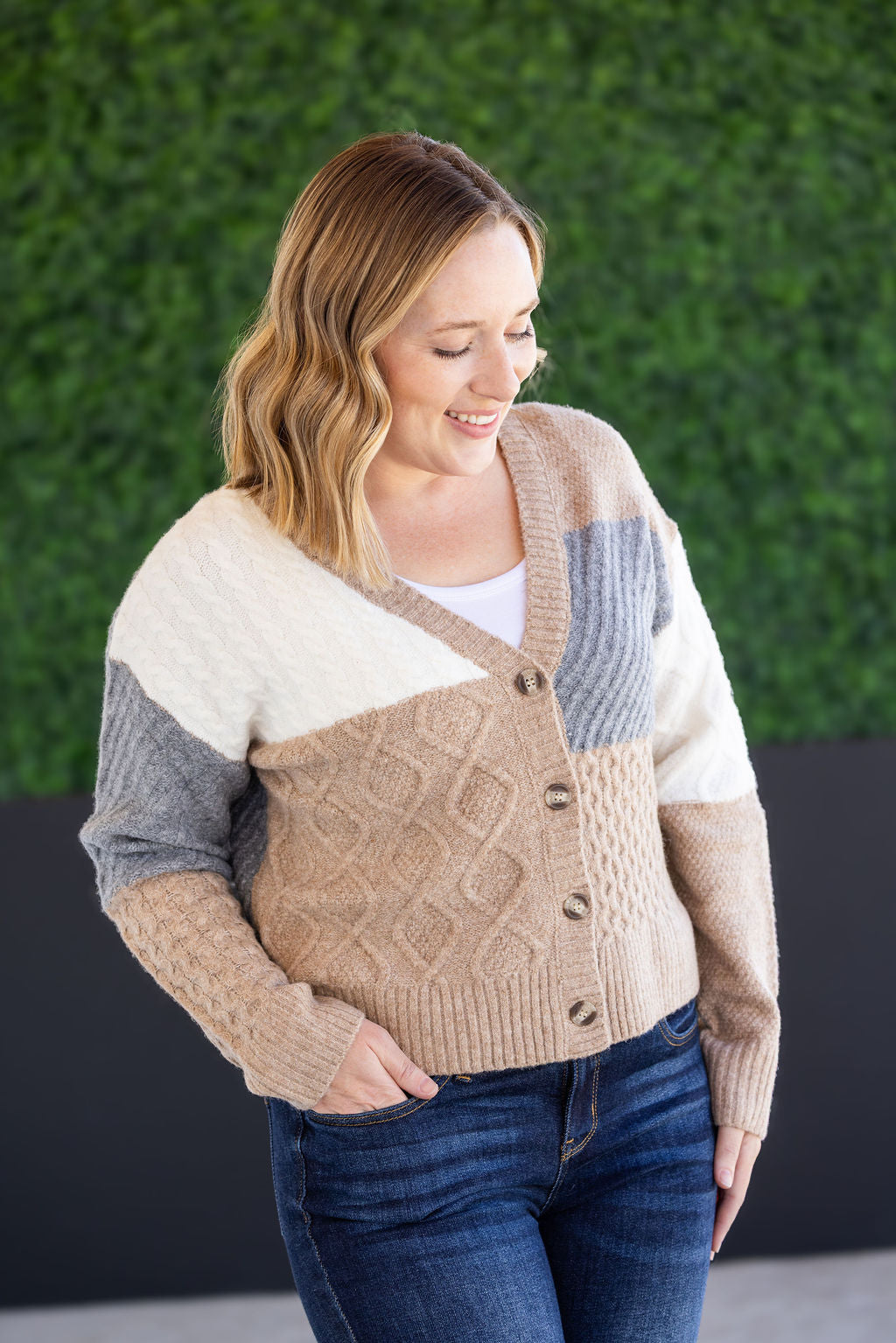 IN STOCK Colorblock Cozy Cardigan