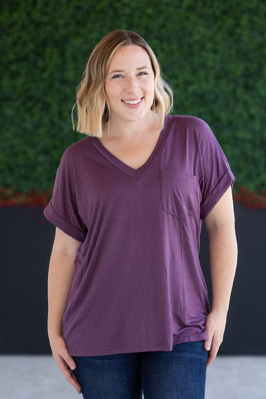 IN STOCK Sierra Pocket Top - Plum