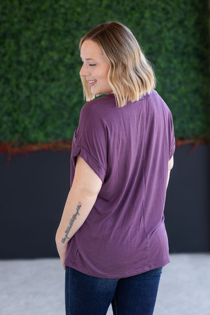 IN STOCK Sierra Pocket Top - Plum