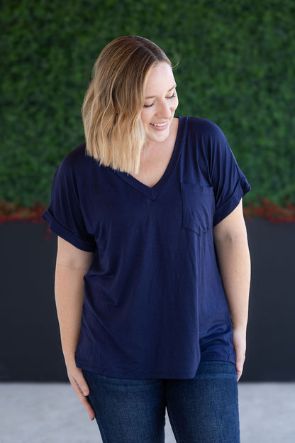 IN STOCK Sierra Pocket Top - Navy