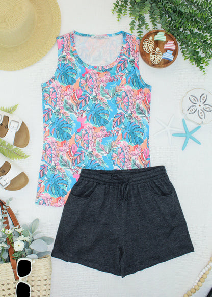 IN STOCK Ava Tank - Tropical Palm