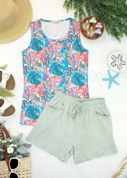 IN STOCK Ava Tank - Tropical Palm