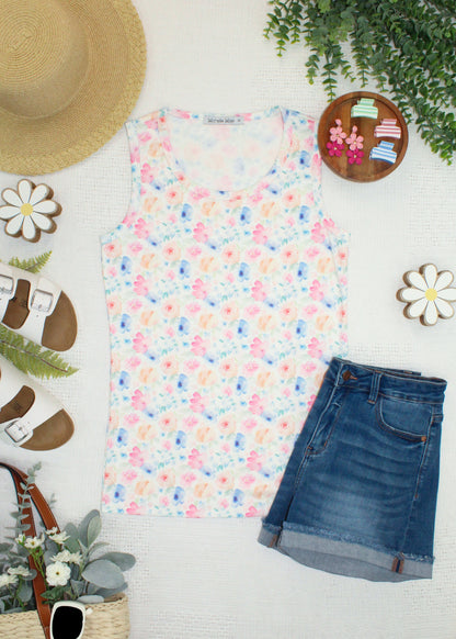 IN STOCK Ava Tank - Petal Gardens