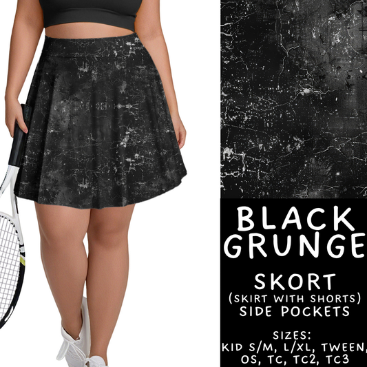 Batch #441 - Color Grunge - Closes 11/3 - ETA mid Dec - Black Grunge Skort