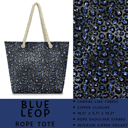 Batch #447 - The Rope Tote - Closes 11/13 - ETA late Dec - Blue Leop Rope Tote